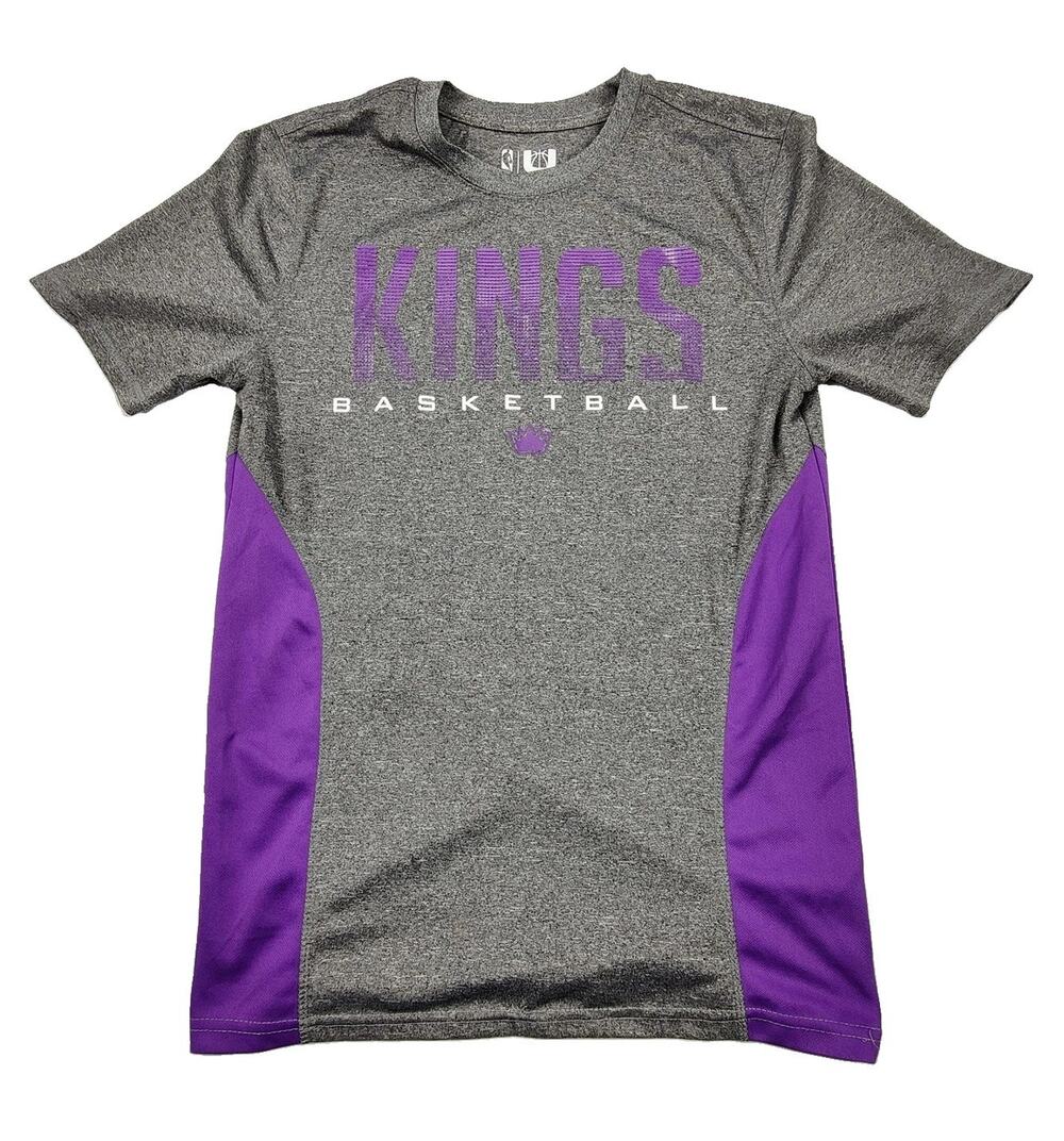 Sacramento Kings Shirt Mens Small Gray NBA Basketball UNK Performance Tee